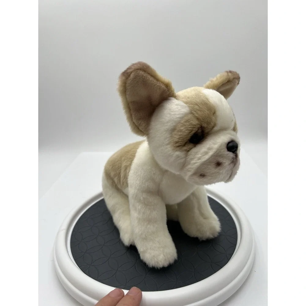 French Bulldog Realistic Stuffed Plush, Tan & White-Bearington collection